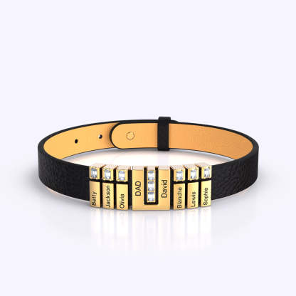 Christmas Gift Men's Bracelet With Diamond Charms for Dad