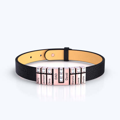 Christmas Gift Men's Bracelet With Diamond Charms for Dad