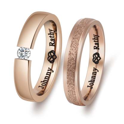 Mother's Day Gift Couple Ring Personalized Infinite Love Matching Rings Gift for Couple Friends BBF-Engravingift
