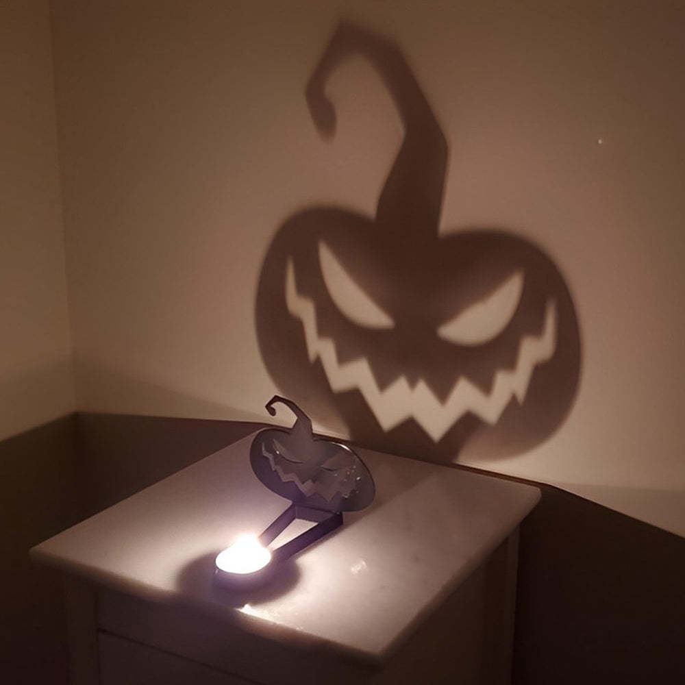 Halloween Metal Candle Holder Decorative Pumpkin Skull Design