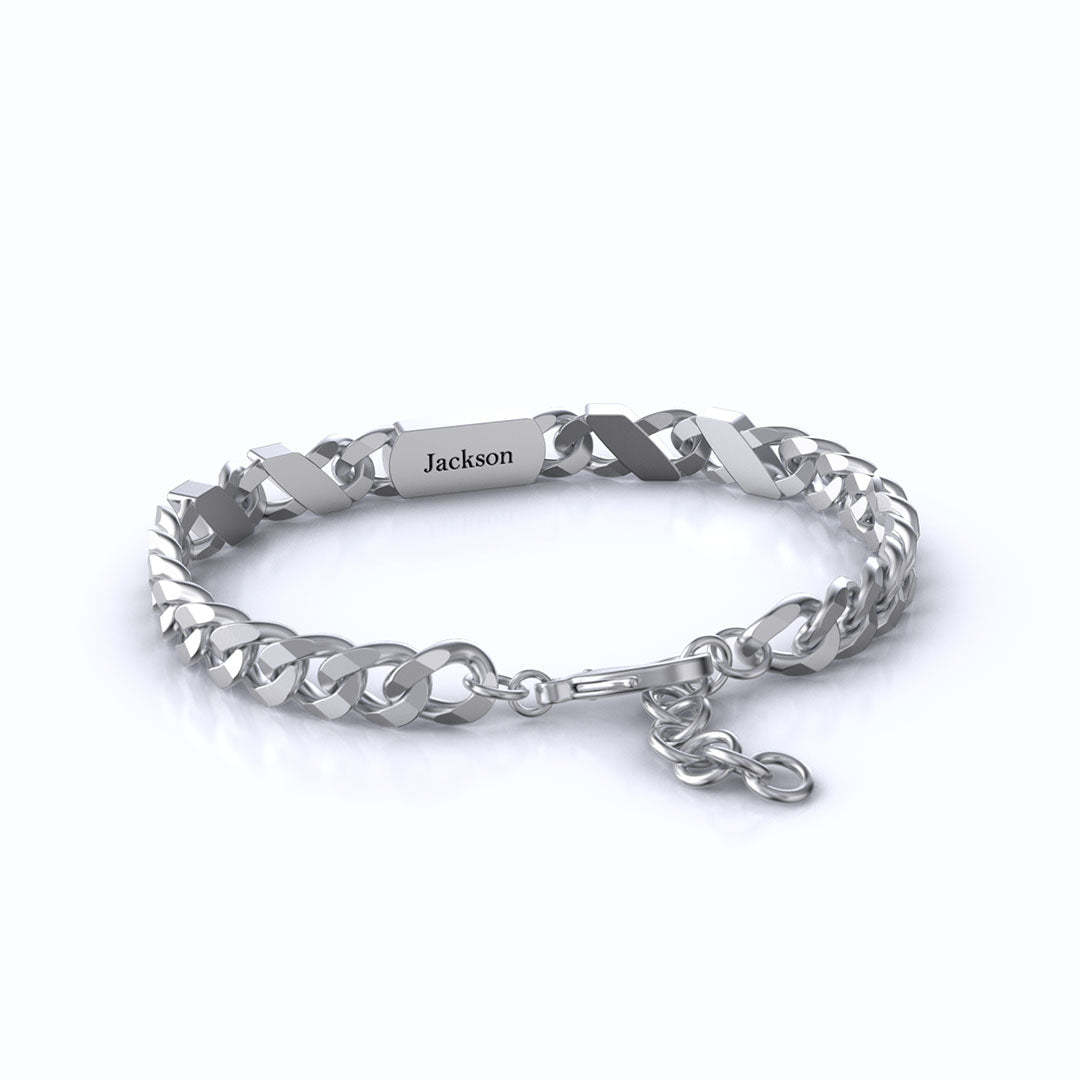 Father's Day Gift Custom Cuba Chain Bracelet For Dad