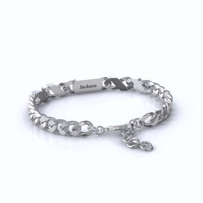 Father's Day Gift Custom Cuba Chain Bracelet For Dad