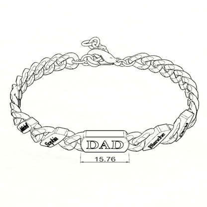 Father's Day Gift Custom Cuba Chain Bracelet For Dad