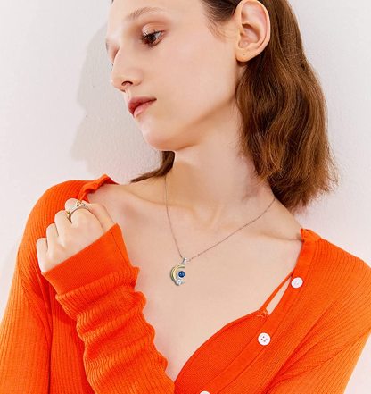 Mother's Day Gift  His and Hers Moon Star Astronaut Pendant Necklace-Engravingift