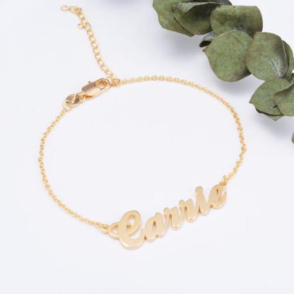 Mother's Day Gift Classic Name Anklet Personalized Name Anklets-Engravingift