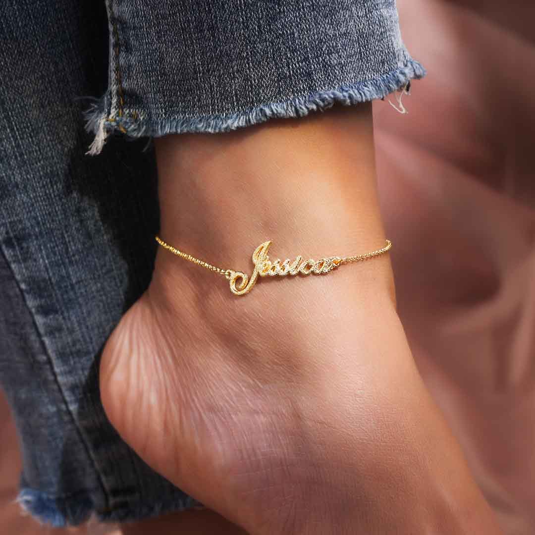 Mother's Day Gift Personalized Name Anklet Custom Classic Anklet for Her-Engravingift