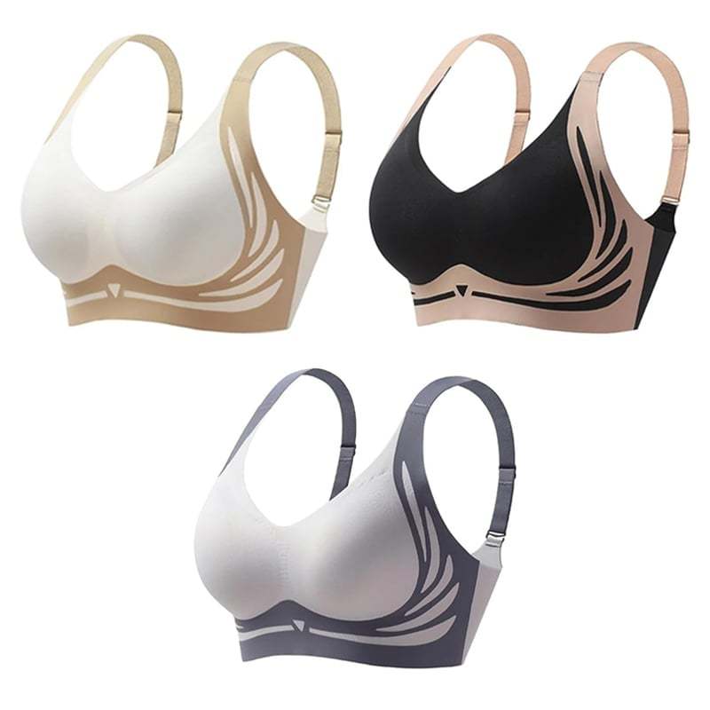 3 Packs Super Gather bra Wireless Push-up Bra No more sagging breasts