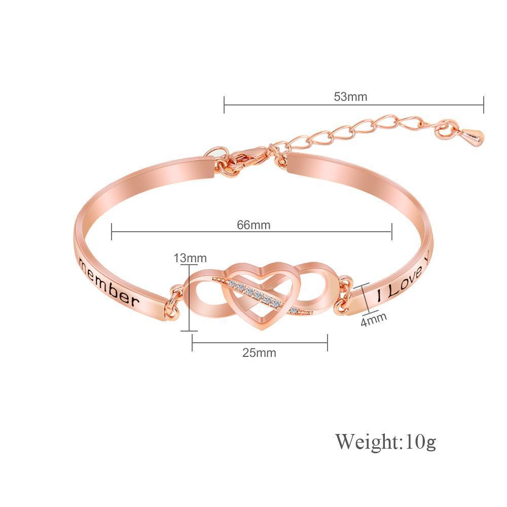 Mother's Day Gift Infinite love bracelet for Mom-Crystal inlaid-Real stock-Engravingift