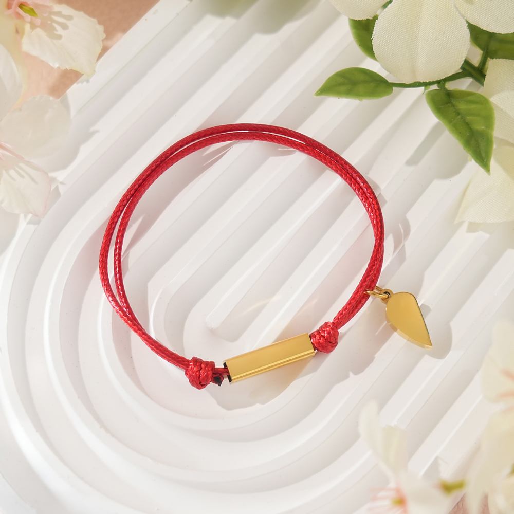 Personalized Magnetic Heart Couple Name Bracelet Set