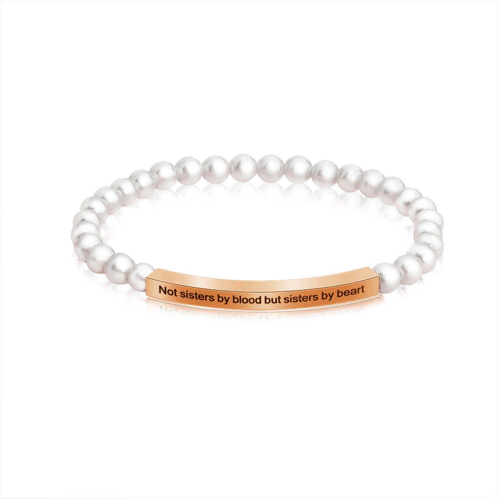 Mother's Day Gift Simple Fashion Personality Ladies Pearl Carving Bracelet-Engravingift