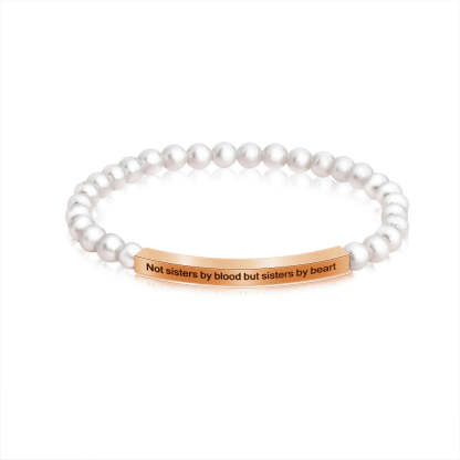 Mother's Day Gift Simple Fashion Personality Ladies Pearl Carving Bracelet-Engravingift