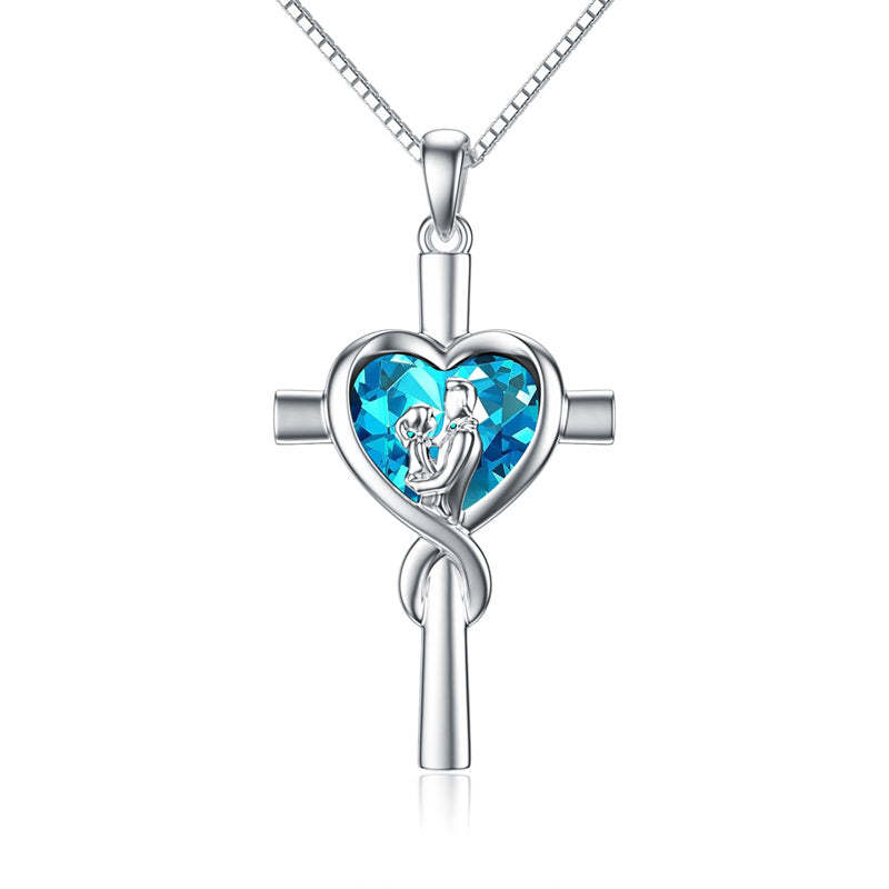 Father Daughter Heart Pendant Necklace from Dad Gift for Daughter