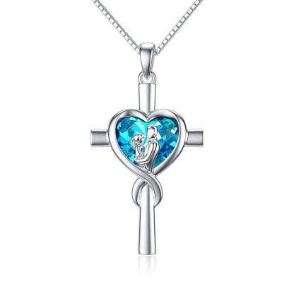 Father Daughter Heart Pendant Necklace from Dad Gift for Daughter
