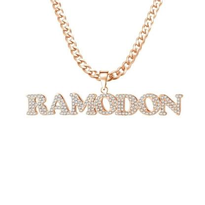 Iced Out Diamond Name Necklace-Engravingift