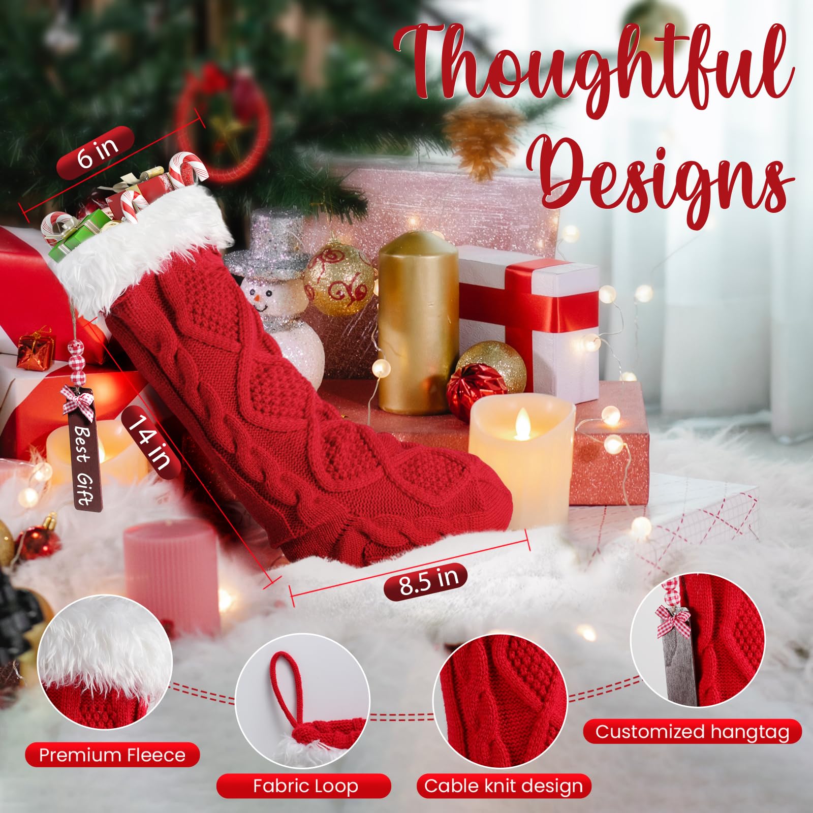 Christmas Large Knitted Personalized Name Stocking