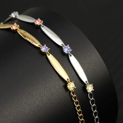 Mother's Day Gift Mother Bracelet with Family Names and Birthstones-Engravingift