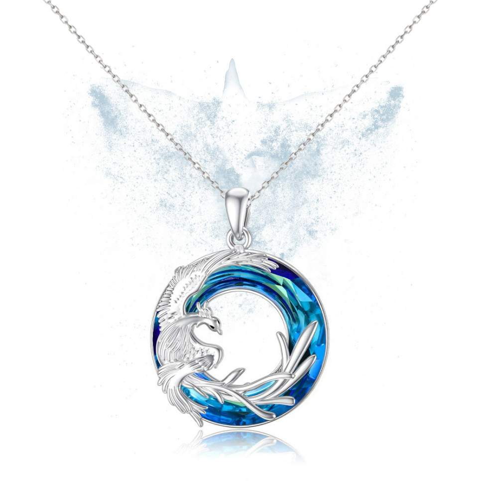 Mother's Day Gift Phoenix Crystal Necklace | 925 Sterling Silver-Engravingift