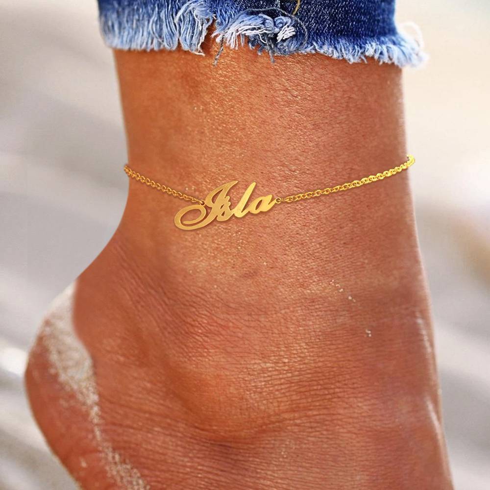 Mother's Day Gift Custom Name Anklet Personalized Name Anklets-Engravingift