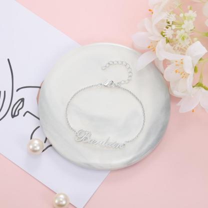 Mother's Day Gift Personalized Name Anklet Custom Classic Anklet for Her-Engravingift