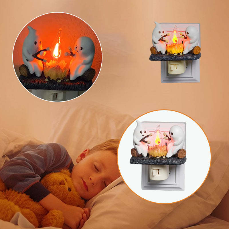 Halloween LED Flame Lamp with Realistic Flickering Campfire Effect