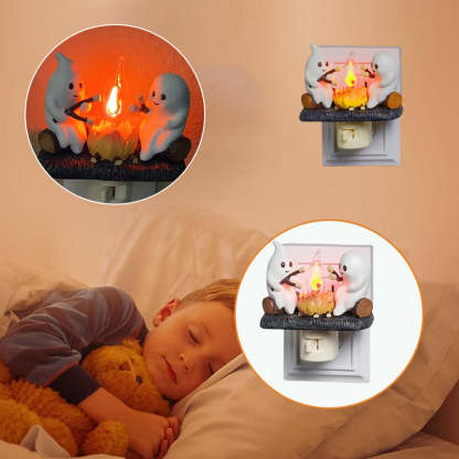 Halloween LED Flame Lamp with Realistic Flickering Campfire Effect