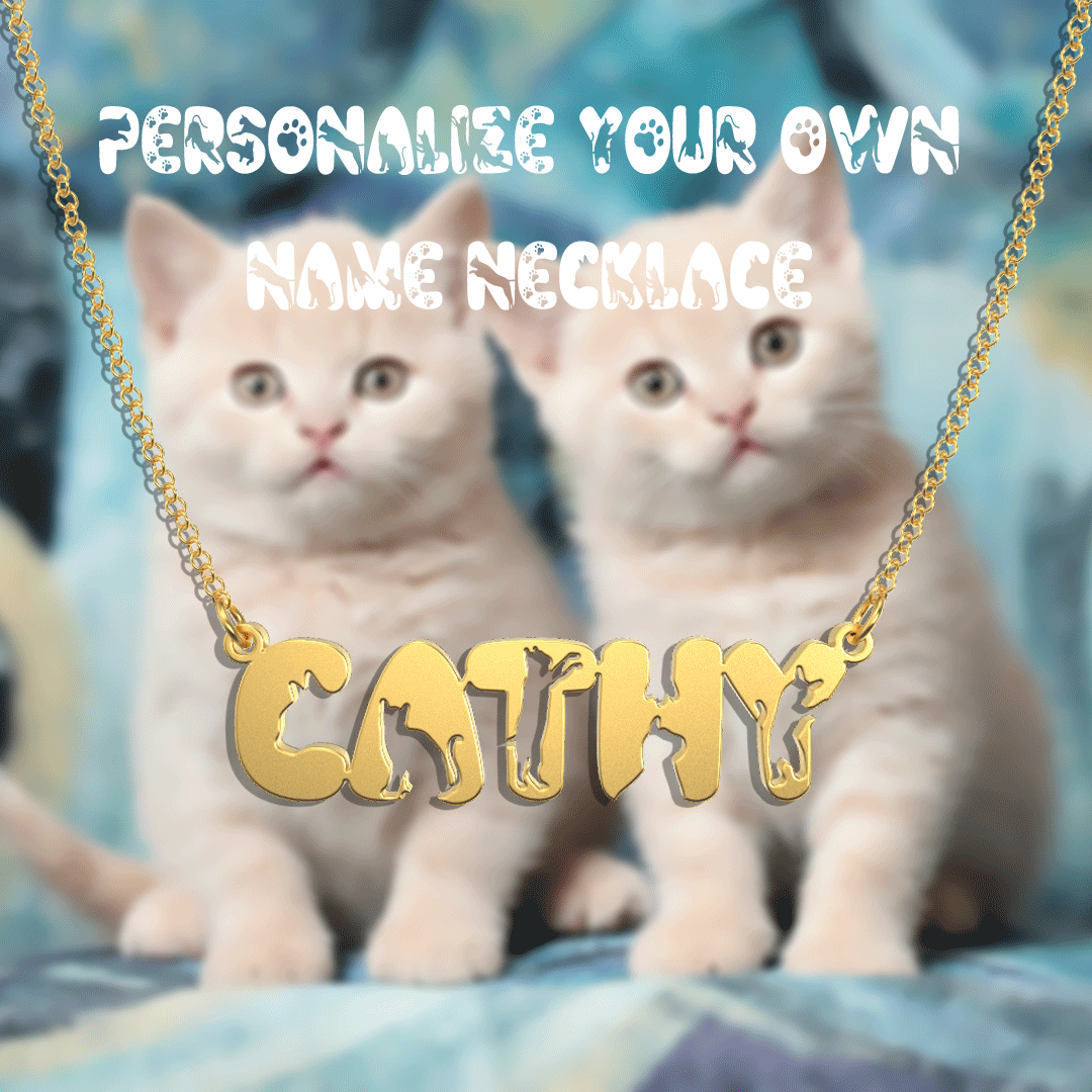 Mother's Day Gift Handmade Personalized Cute Cat Style Name Necklace-Engravingift