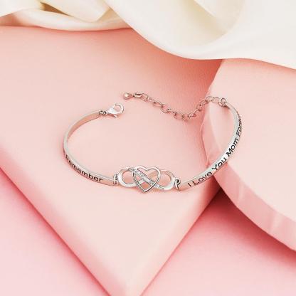 Mother's Day Gift Infinite love bracelet for Mom-Crystal inlaid-Real stock-Engravingift