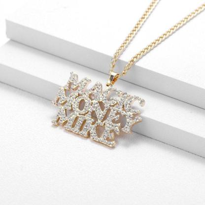 Mother's Day Gift Sparkling Multi Name Necklace-Engravingift
