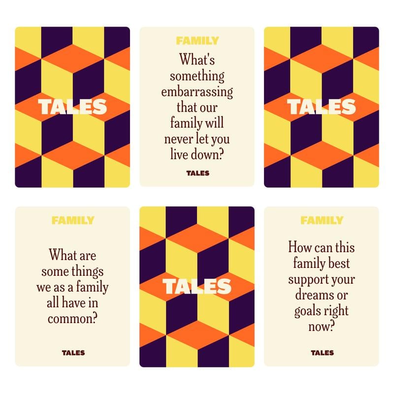 TALES Family Edition – 150 Conversation Cards for Family Dinners & Game Nights Fun Prompts for Kids. Teens & Adults