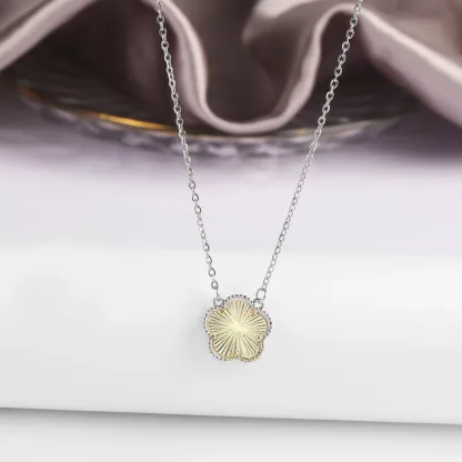 Four Leaf Clover Jewelry Set for Women, Natural Stone Pendant Necklace and Bracelet, Lucky Charm Gift