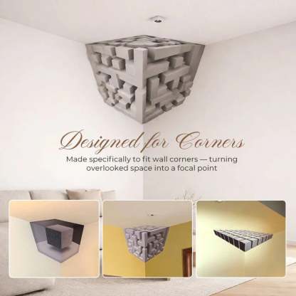 3D Optical Illusion Corner Wall Decal