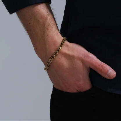 Mother's Day Gift To My Handsome Son Cuban Chain Bracelet Stainless Steel Bracelet Warm Gift "I Love You Always and Forever"-Engravingift