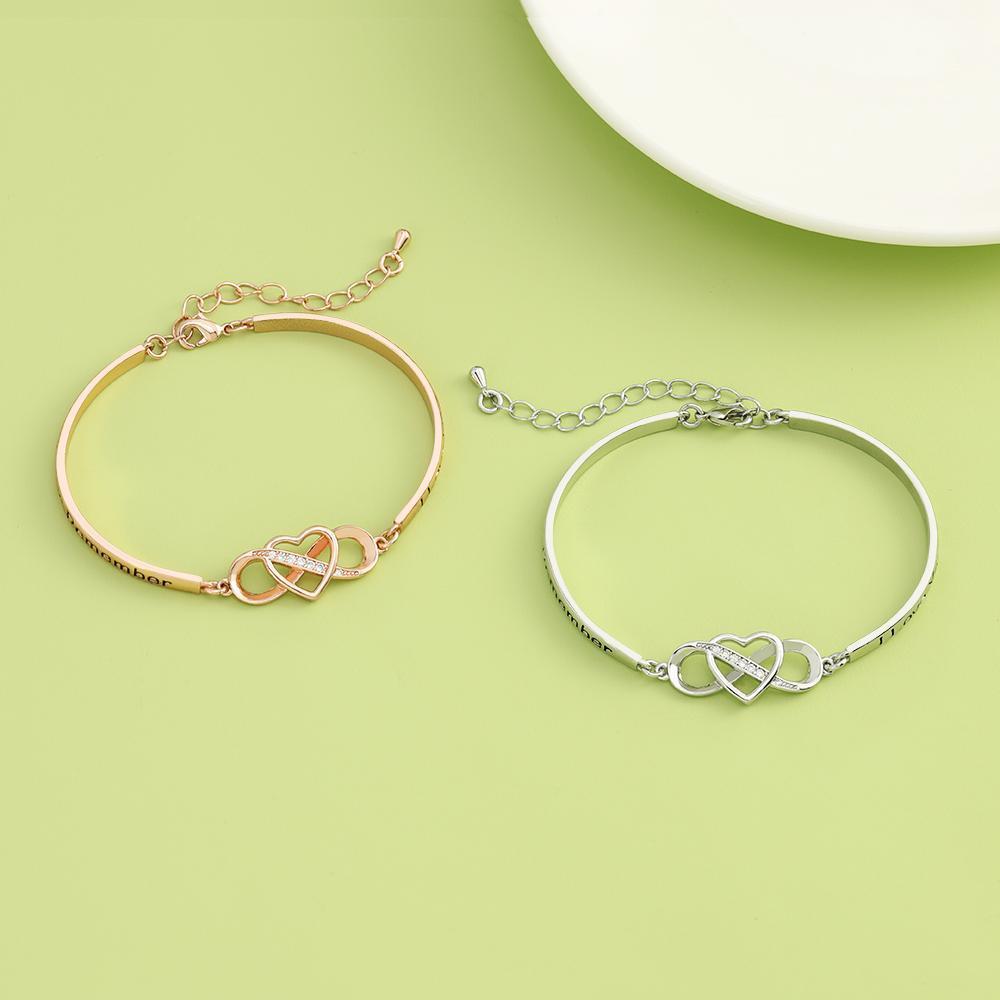 Mother's Day Gift Infinite love bracelet for Mom-Crystal inlaid-Real stock-Engravingift