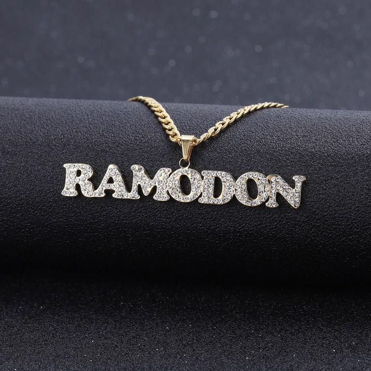 Iced Out Diamond Name Necklace-Engravingift