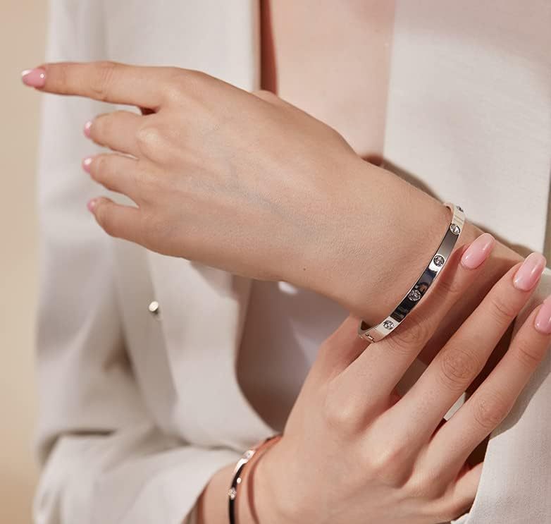 18K Gold-plated Bracelets for Women Friendship Love Bangle Bracelets