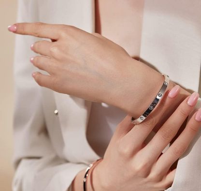 18K Gold-plated Bracelets for Women Friendship Love Bangle Bracelets