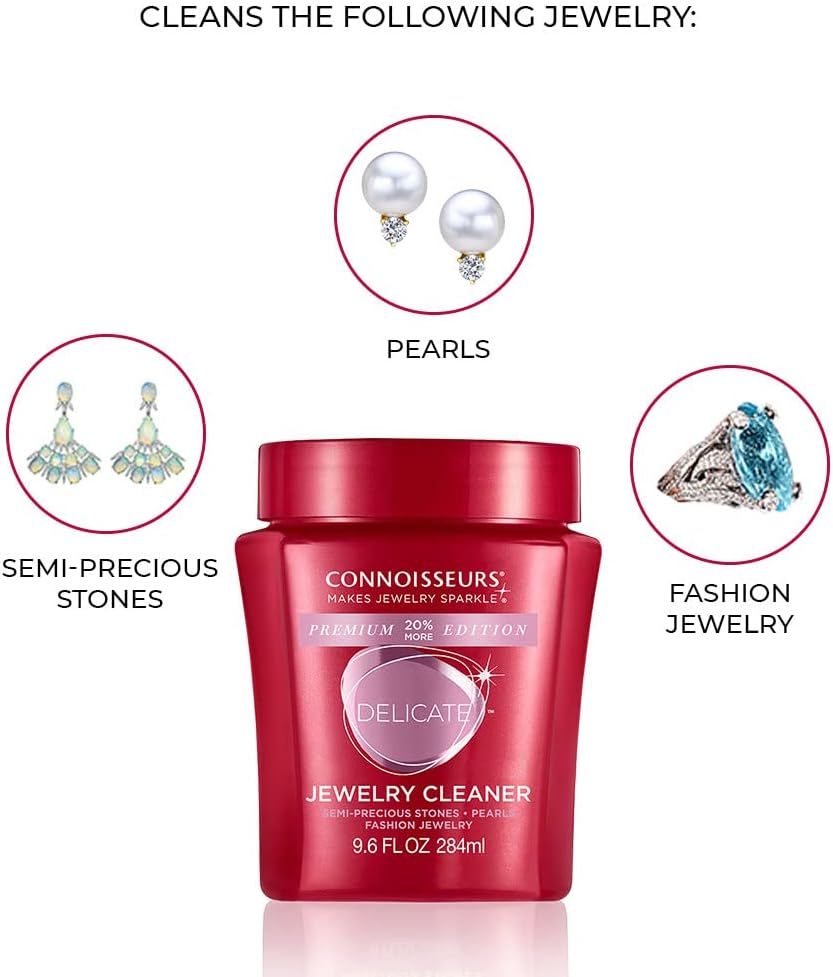Premium Edition Jewelry Cleaner, Value Size 9.6oz - Pick from Fine, Silver or Delicate Jewelry Cleaner