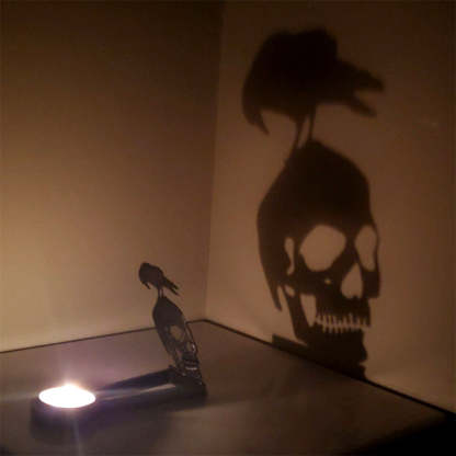 Halloween Metal Candle Holder Decorative Pumpkin Skull Design