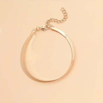 Mother's Day 5 Pcs Stackable Chain Anklet Set With Key Shape Tassel Pendant Inlaid Shiny Rhinestones-Engravingift