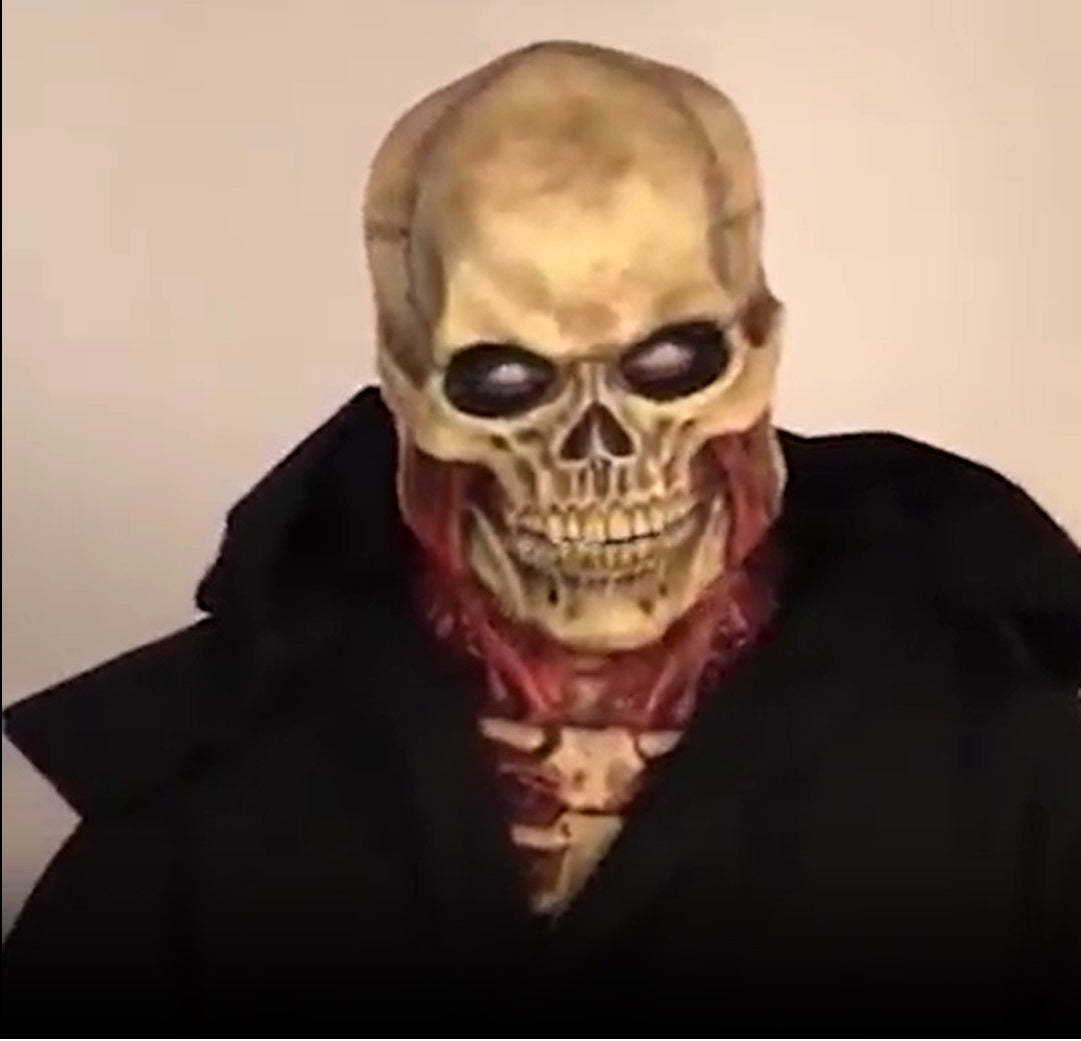 Scary Skull Halloween Mask with Realistic Bloody Effects
