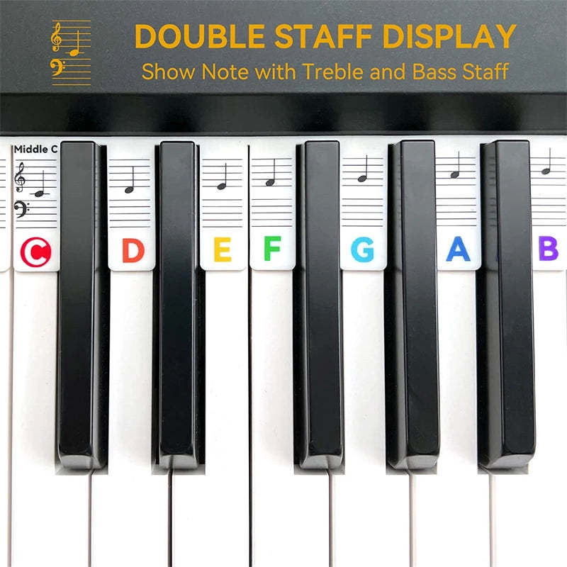 Removable Piano Keyboard Note Labels For Piano Beginners