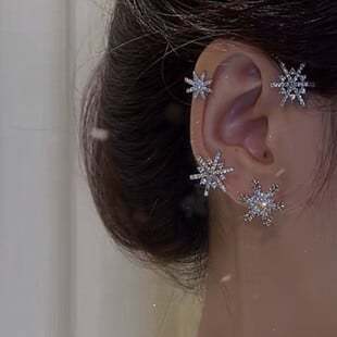 🎅New Year Diamond And Zirconia Earrings Without Holes