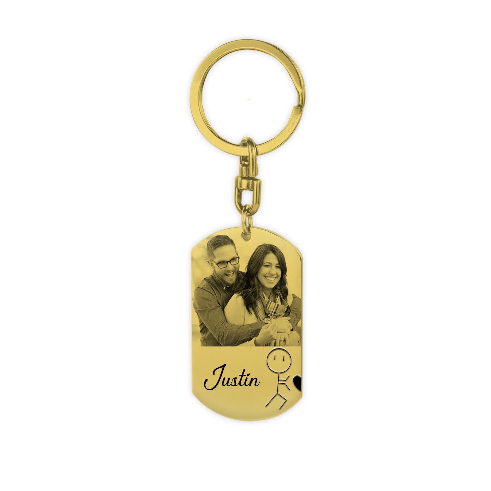 Mother's Day Gift Anniversary date ideas Couple Keychain Customized Photo Funny Heart Matching Keyring-Engravingift