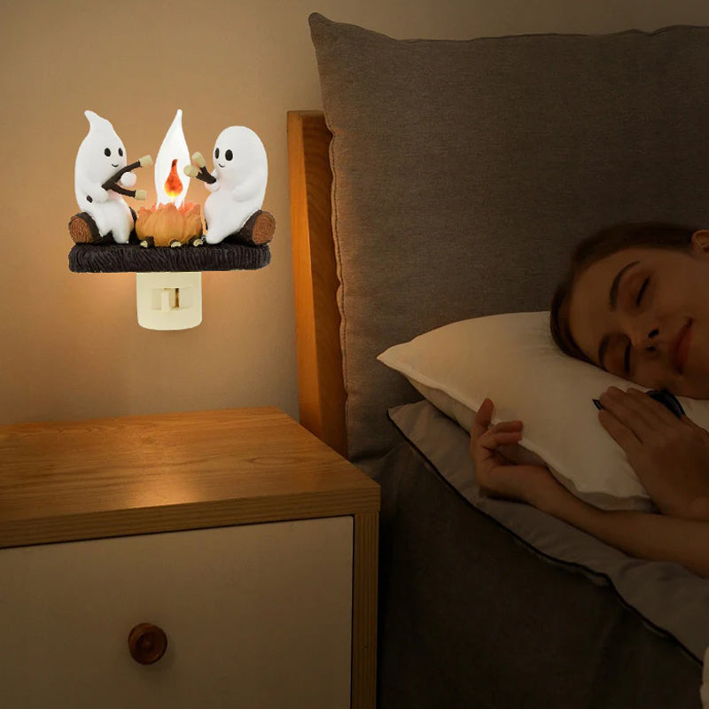 Halloween LED Flame Lamp with Realistic Flickering Campfire Effect