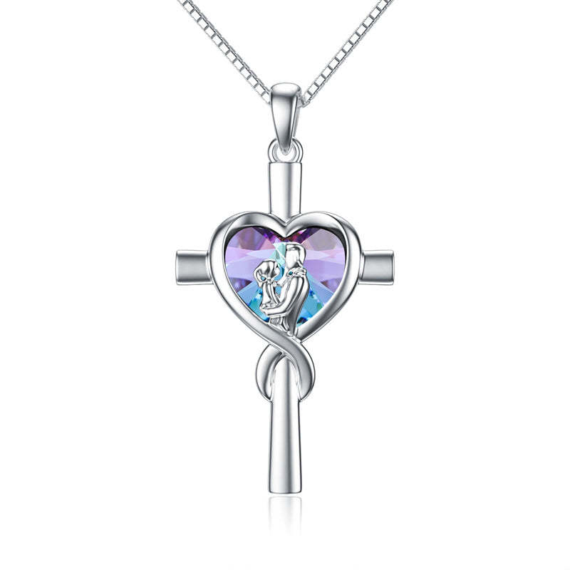 Father Daughter Heart Pendant Necklace from Dad Gift for Daughter