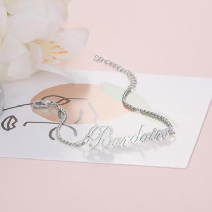 Mother's Day Gift Personalized Name Anklet Custom Classic Anklet for Her-Engravingift