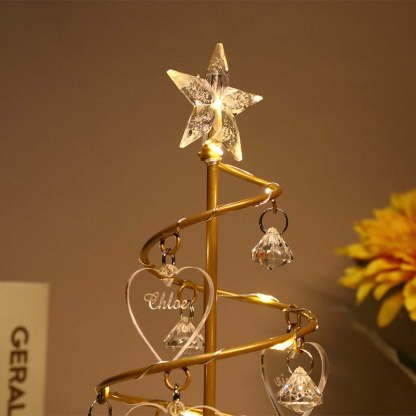 Christmas Gift Custom Name Crystal Tree Lights