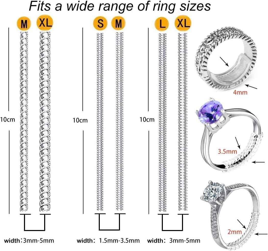 Ring Sizers for Loose Rings, Ring Size Adjuster Spacers or Tightener, Invisible Guards