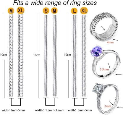 Ring Sizers for Loose Rings, Ring Size Adjuster Spacers or Tightener, Invisible Guards