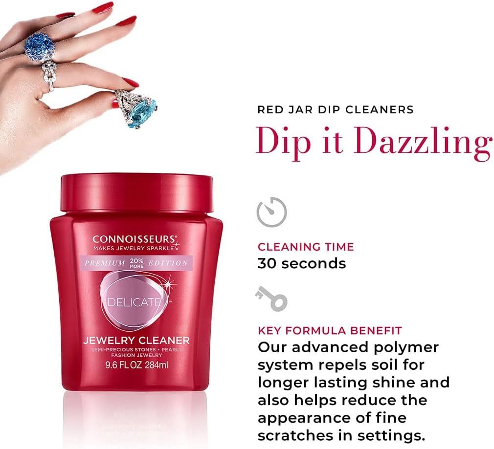 Premium Edition Jewelry Cleaner, Value Size 9.6oz - Pick from Fine, Silver or Delicate Jewelry Cleaner